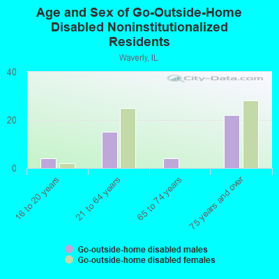 Age and Sex of Go-Outside-Home Disabled Noninstitutionalized Residents