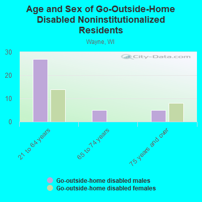 Age and Sex of Go-Outside-Home Disabled Noninstitutionalized Residents