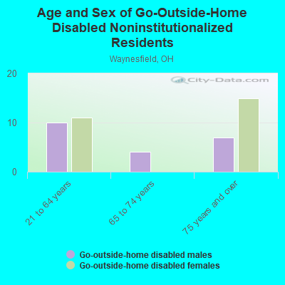 Age and Sex of Go-Outside-Home Disabled Noninstitutionalized Residents