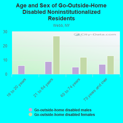 Age and Sex of Go-Outside-Home Disabled Noninstitutionalized Residents