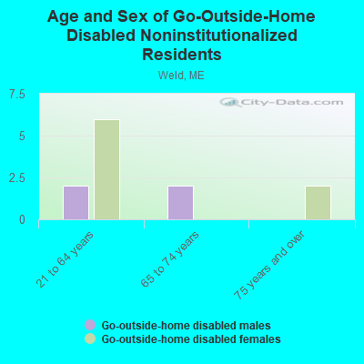 Age and Sex of Go-Outside-Home Disabled Noninstitutionalized Residents