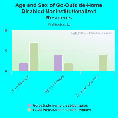 Age and Sex of Go-Outside-Home Disabled Noninstitutionalized Residents