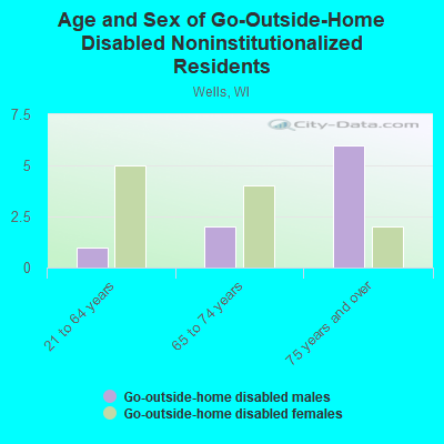 Age and Sex of Go-Outside-Home Disabled Noninstitutionalized Residents