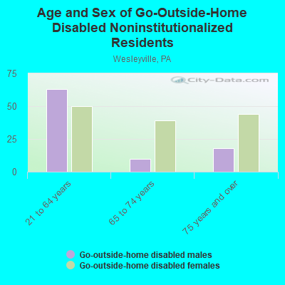 Age and Sex of Go-Outside-Home Disabled Noninstitutionalized Residents