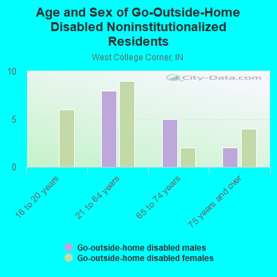 Age and Sex of Go-Outside-Home Disabled Noninstitutionalized Residents