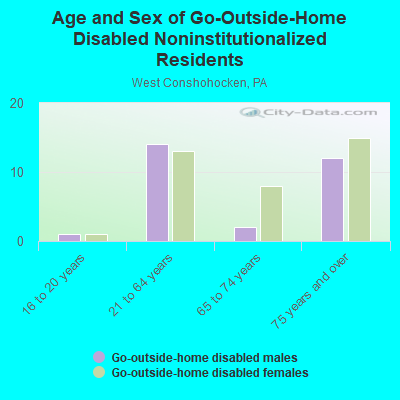 Age and Sex of Go-Outside-Home Disabled Noninstitutionalized Residents