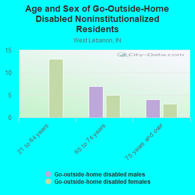 Age and Sex of Go-Outside-Home Disabled Noninstitutionalized Residents