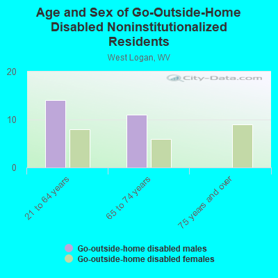 Age and Sex of Go-Outside-Home Disabled Noninstitutionalized Residents