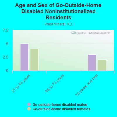 Age and Sex of Go-Outside-Home Disabled Noninstitutionalized Residents