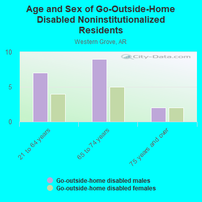 Age and Sex of Go-Outside-Home Disabled Noninstitutionalized Residents