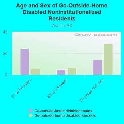 Age and Sex of Go-Outside-Home Disabled Noninstitutionalized Residents