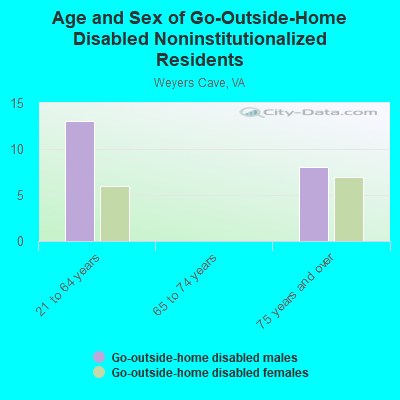 Age and Sex of Go-Outside-Home Disabled Noninstitutionalized Residents