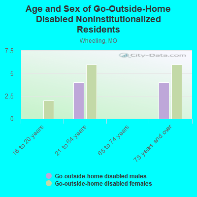 Age and Sex of Go-Outside-Home Disabled Noninstitutionalized Residents