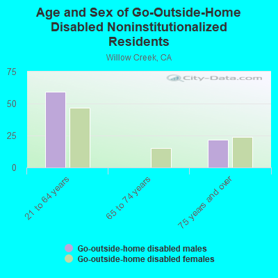 Age and Sex of Go-Outside-Home Disabled Noninstitutionalized Residents