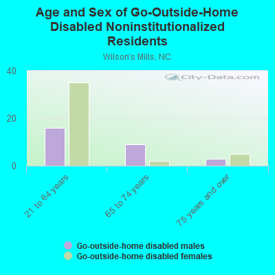 Age and Sex of Go-Outside-Home Disabled Noninstitutionalized Residents