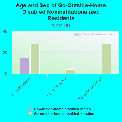 Age and Sex of Go-Outside-Home Disabled Noninstitutionalized Residents