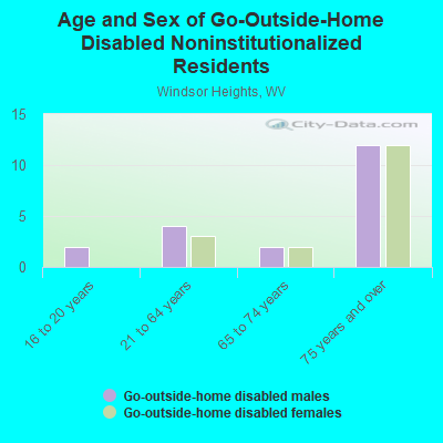 Age and Sex of Go-Outside-Home Disabled Noninstitutionalized Residents