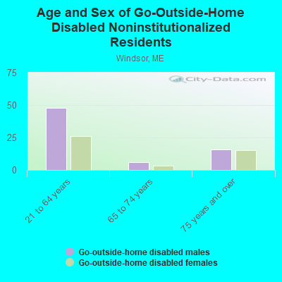 Age and Sex of Go-Outside-Home Disabled Noninstitutionalized Residents