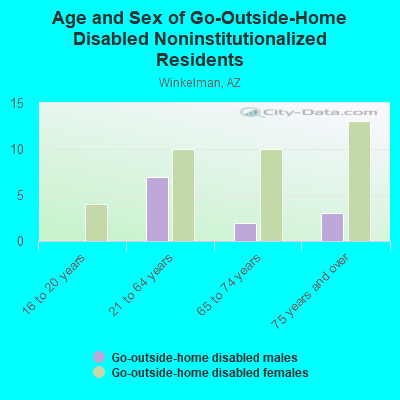 Age and Sex of Go-Outside-Home Disabled Noninstitutionalized Residents