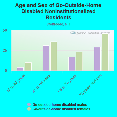 Age and Sex of Go-Outside-Home Disabled Noninstitutionalized Residents