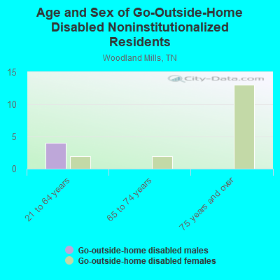 Age and Sex of Go-Outside-Home Disabled Noninstitutionalized Residents