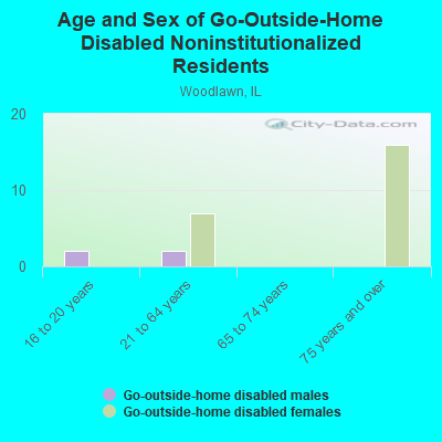 Age and Sex of Go-Outside-Home Disabled Noninstitutionalized Residents