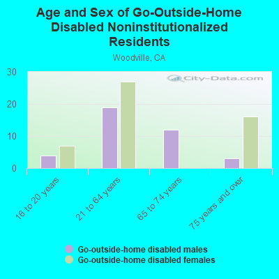 Age and Sex of Go-Outside-Home Disabled Noninstitutionalized Residents