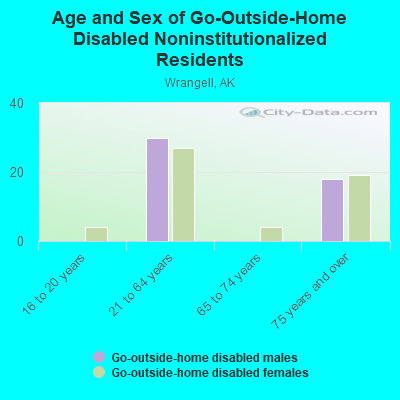 Age and Sex of Go-Outside-Home Disabled Noninstitutionalized Residents