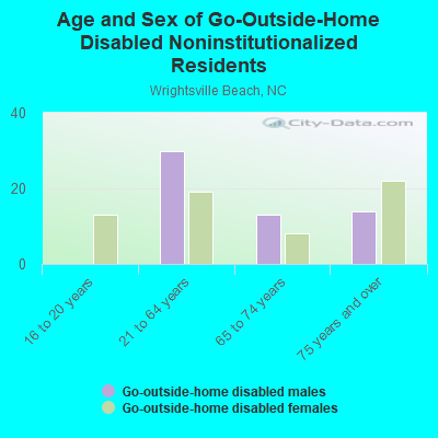 Age and Sex of Go-Outside-Home Disabled Noninstitutionalized Residents