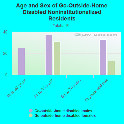 Age and Sex of Go-Outside-Home Disabled Noninstitutionalized Residents