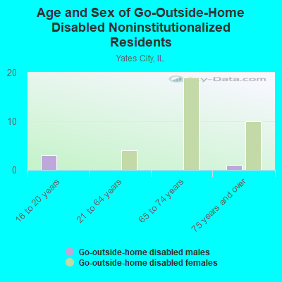 Age and Sex of Go-Outside-Home Disabled Noninstitutionalized Residents