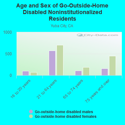 Age and Sex of Go-Outside-Home Disabled Noninstitutionalized Residents