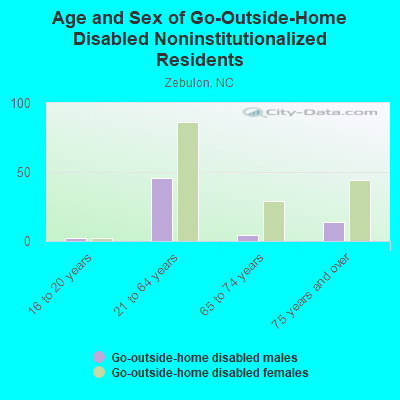 Age and Sex of Go-Outside-Home Disabled Noninstitutionalized Residents