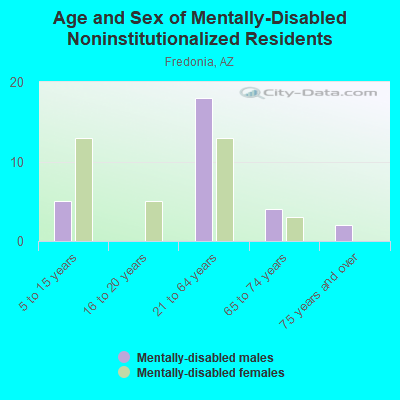 Age and Sex of Mentally-Disabled Noninstitutionalized Residents