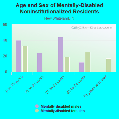 Age and Sex of Mentally-Disabled Noninstitutionalized Residents