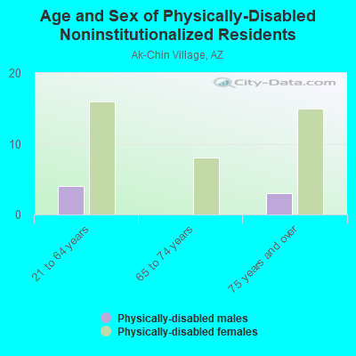 Age and Sex of Physically-Disabled Noninstitutionalized Residents