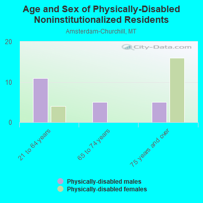 Age and Sex of Physically-Disabled Noninstitutionalized Residents