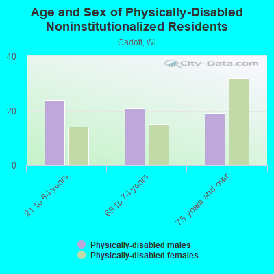 Age and Sex of Physically-Disabled Noninstitutionalized Residents