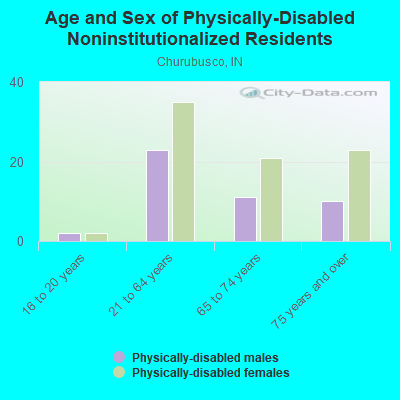 Age and Sex of Physically-Disabled Noninstitutionalized Residents