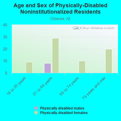 Age and Sex of Physically-Disabled Noninstitutionalized Residents