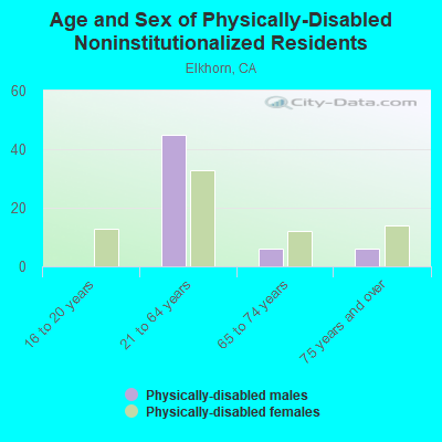 Age and Sex of Physically-Disabled Noninstitutionalized Residents