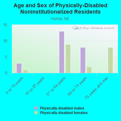 Age and Sex of Physically-Disabled Noninstitutionalized Residents