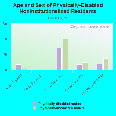 Age and Sex of Physically-Disabled Noninstitutionalized Residents