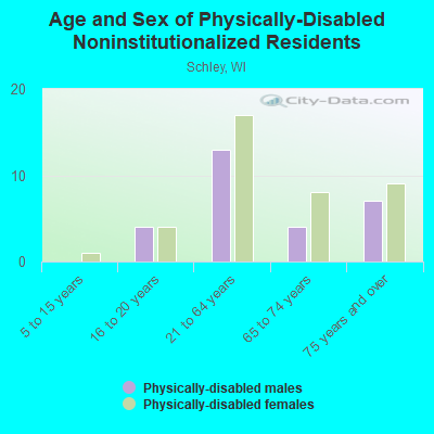 Age and Sex of Physically-Disabled Noninstitutionalized Residents