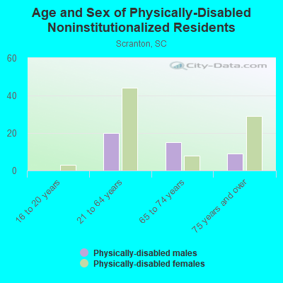 Age and Sex of Physically-Disabled Noninstitutionalized Residents