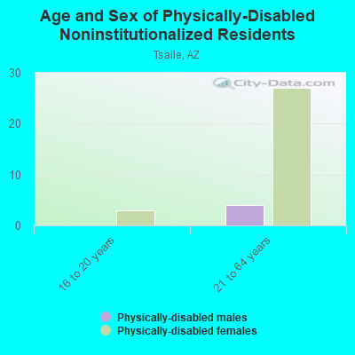 Age and Sex of Physically-Disabled Noninstitutionalized Residents