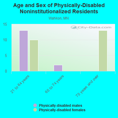 Age and Sex of Physically-Disabled Noninstitutionalized Residents