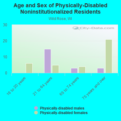 Age and Sex of Physically-Disabled Noninstitutionalized Residents