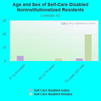 Age and Sex of Self-Care Disabled Noninstitutionalized Residents