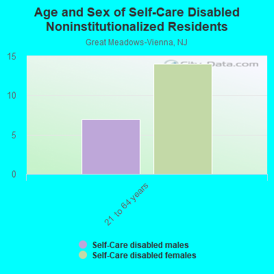 Age and Sex of Self-Care Disabled Noninstitutionalized Residents